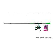 Přívlačový set Delphin GreenSPIN 210cm/30g + 2T + 0,234mm (2)