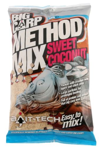 Bait-Tech Bait-Tech Krmítková směs Big Carp Method Mix Coconut 2kg