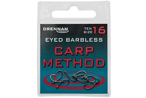 Drennan háčky bez protihrotu Eyed Carp Method Barbless