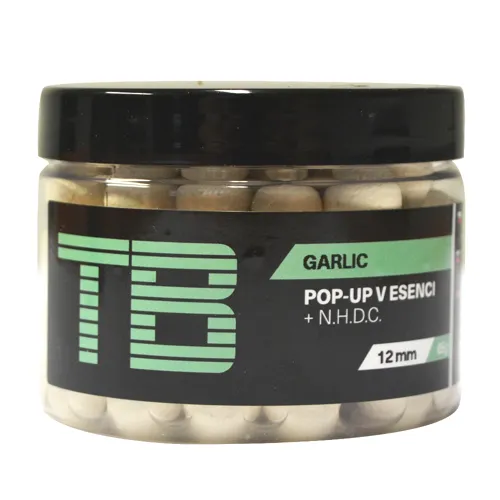 TB Baits Plovoucí  Boilie Pop-Up White Garlic + NHDC 65 g