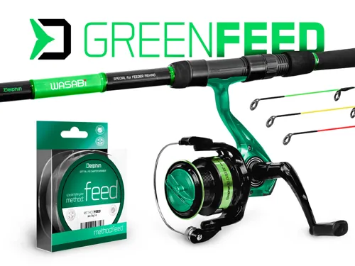 Delphin Feederový set GreenFEED 360cm/100g + 4T + 0,261mm