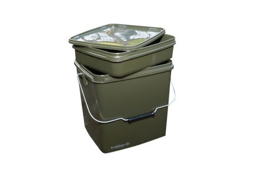 Trakker Plastový box na návnady a nástrahy - 13 Ltr Olive Square Container inl. Tray