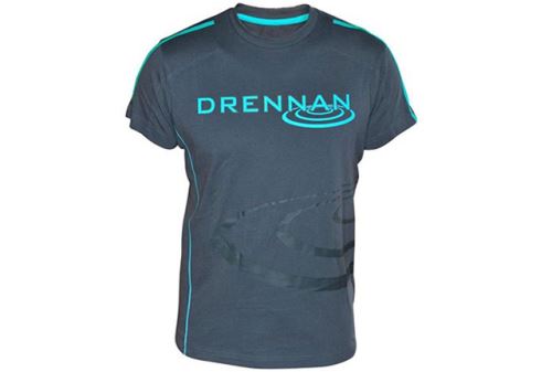 Drennan triko T-Shirt Grey/Aqua