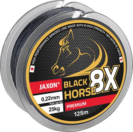Jaxon - Šňůrka BLACK HORSE 8X PREMIUM BRAIDED LINE 10m