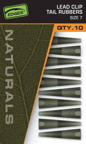 Fox Převleky Edges Naturals Slik Lead Clip Tail Rubber Size 10 10ks