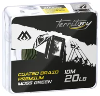 Mikado PLETENÁ NÁVAZCOVÝ - COATED BRAID PREMIUM - MECHOVĚ ZELENÝ 20lbs/10m - 1 ks