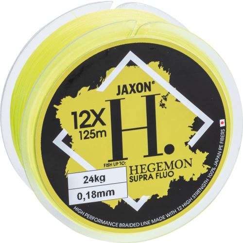 Jaxon Šňůra HEGEMON SUPRA 12X FLUO BRAIDED LINE 125m