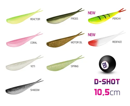 Umělá nástraha BOMB! D-SHOT / 5ks 10,5cm