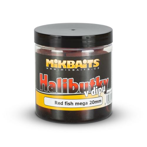 Mikbaits Halibutky v dipu 250ml - Red fish Halibut