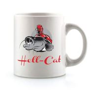 Hell-Cat hrnek bílý s logem
