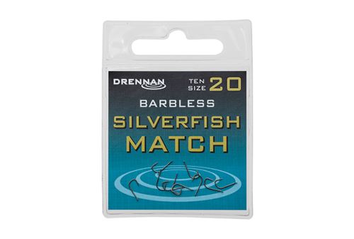 Drennan háčky bez protihrotu Silverfish Match Barbless