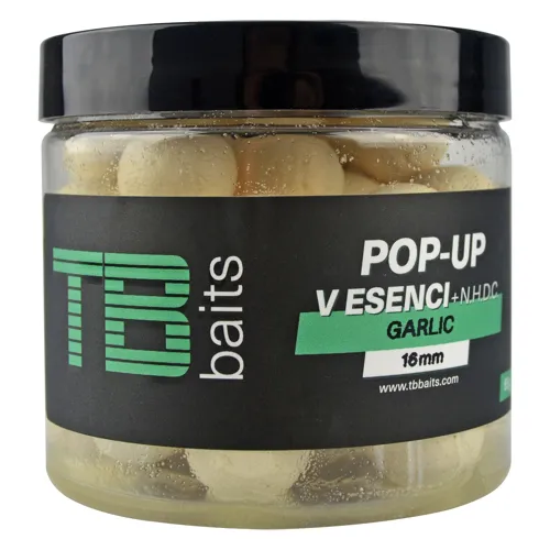 TB Baits Plovoucí  Boilie Pop-Up White Garlic + NHDC 65 g
