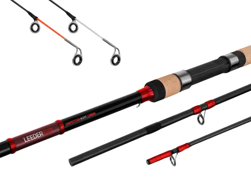 Delphin Prut LEEDER Feeder + 2 špičky 390cm/130g/3 díly