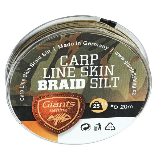 Giants fishing Svlékací šnůra Carp Line Skin Braid|20m/25Lb/Silt