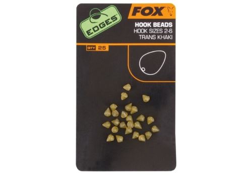 FOX - Zarážky na háček Edges Hook Bead 25ks vel. 7-10