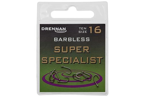 Drennan háčky bez protihrotu Super Specialist Barbless