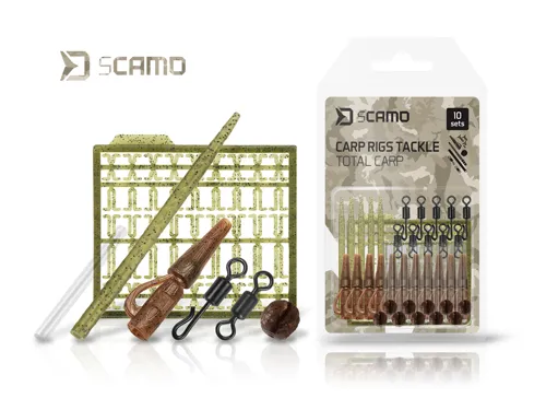 Delphin Set kaprařských montáží sCAMO Total CARP 10 setů