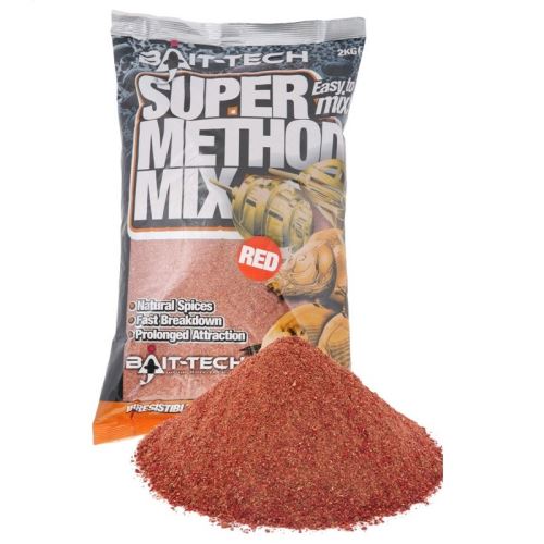 Bait-Tech Bait-Tech Krmítková směs Super Method Mix Red 2kg