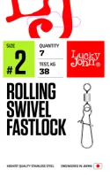 Lucky John obratlíky s karabinkou Rolling Swivel Fastlocks (4)