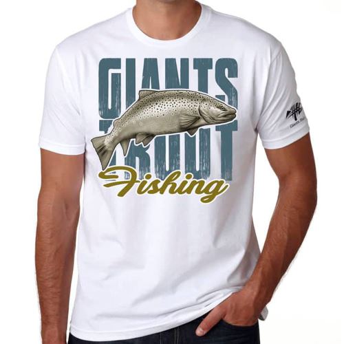 Giants Fishing Tričko pánské bílé Giants Fishing - Pstruh